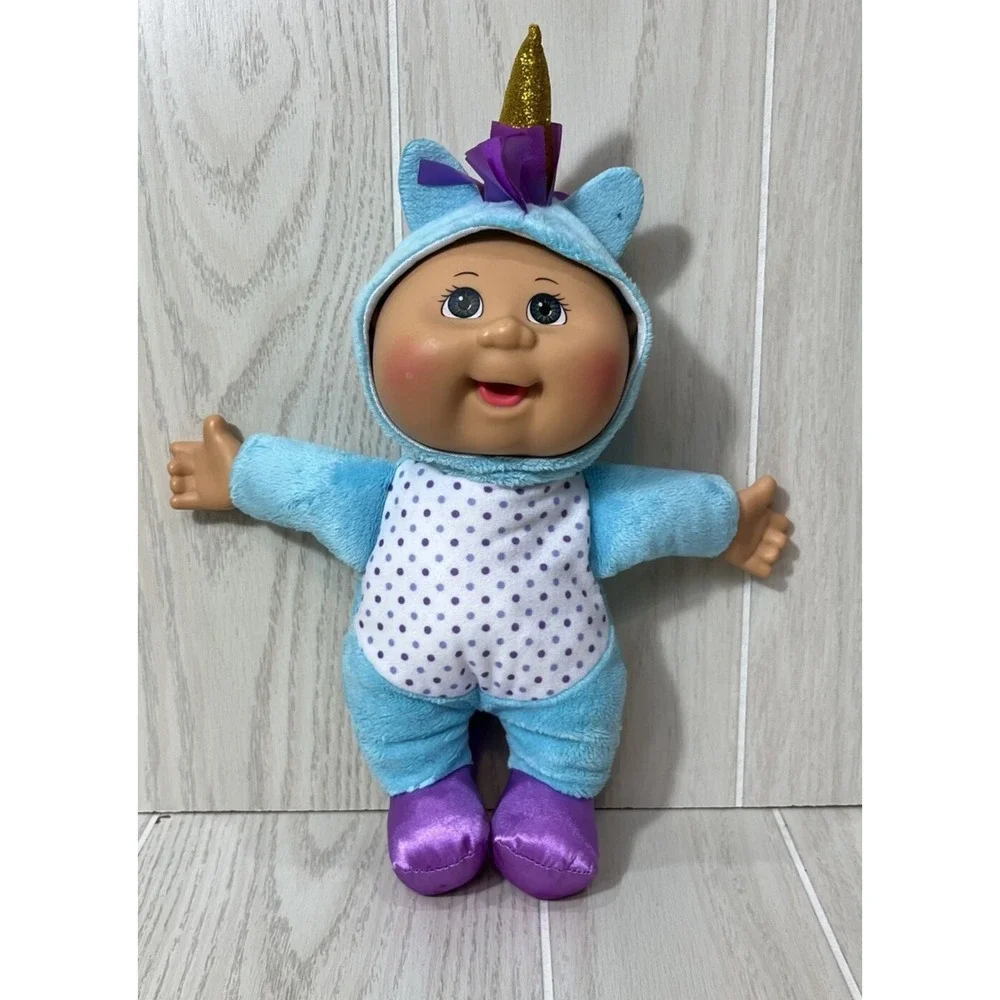 Cabbage Patch Kids Cuties Fantasy Friends Doll Blue UNICORN Costume Plush body